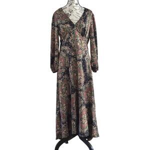 J. Crew Point Sur Paisley Satin Hi/Lo Maxi Boho Dress Gown size 8